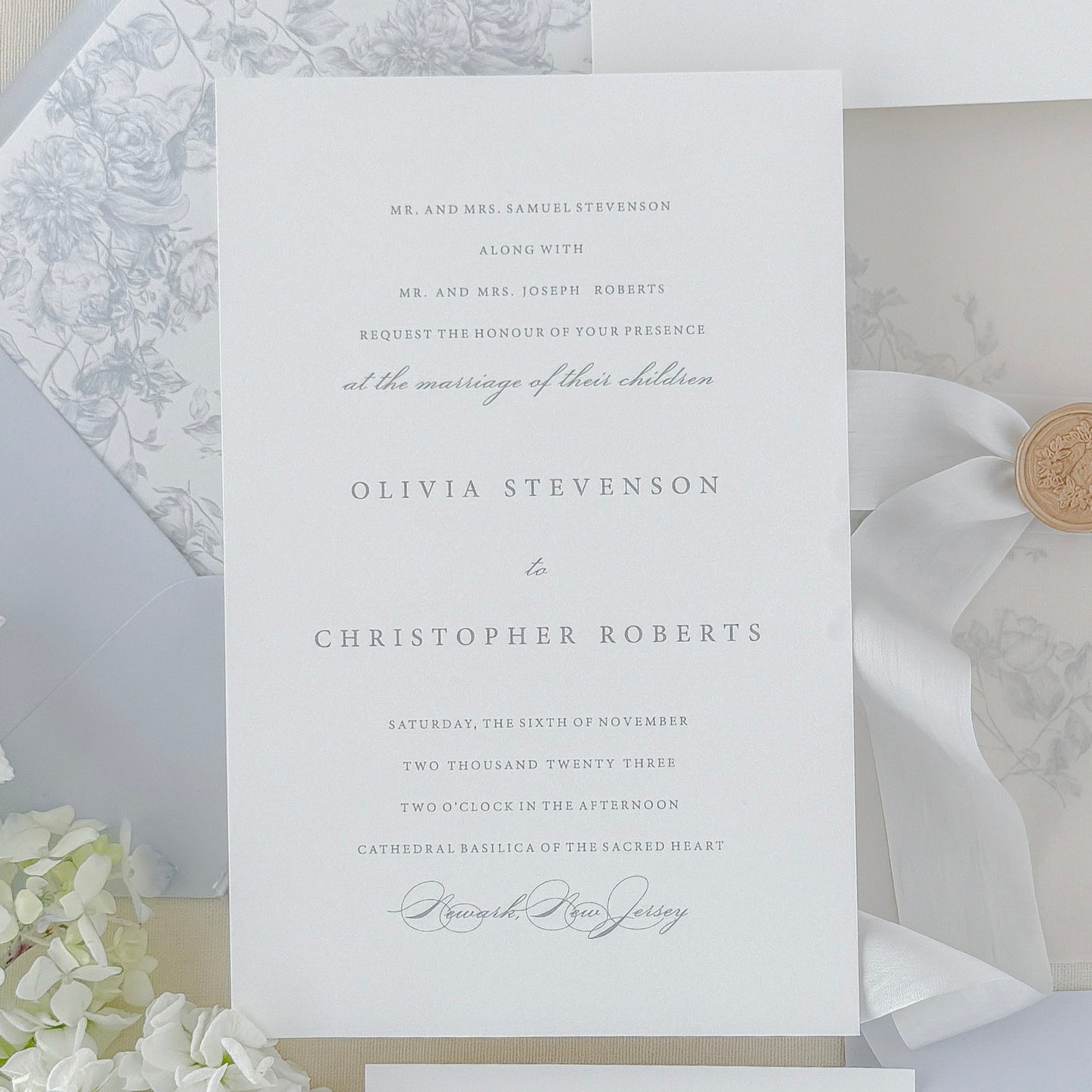 Camellia Wedding Invitation