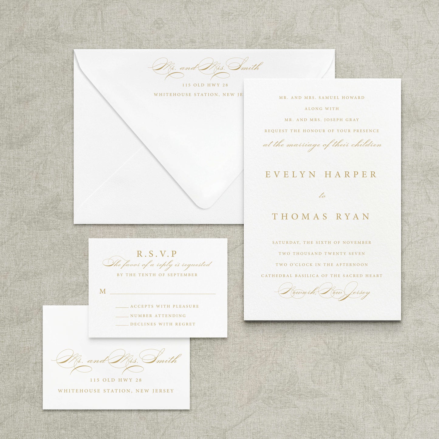 Camellia Wedding Invitation