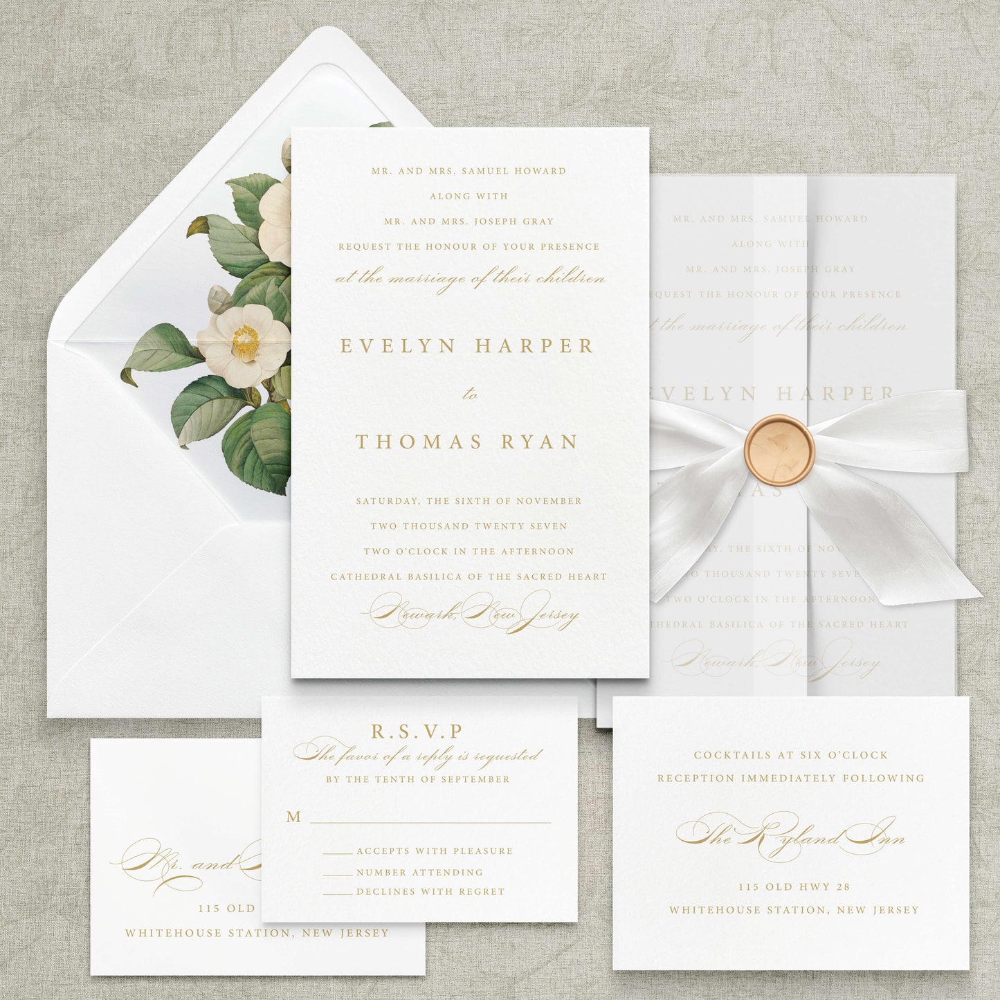 Camellia Wedding Invitation