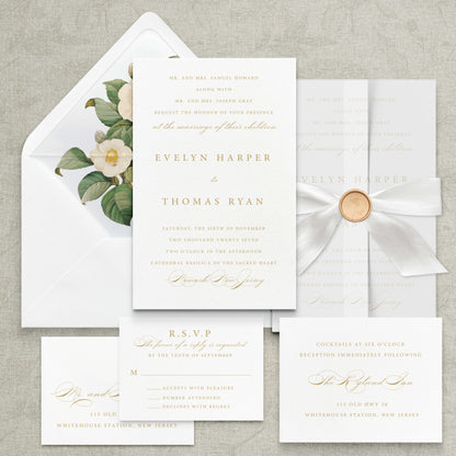 Camellia Wedding Invitation