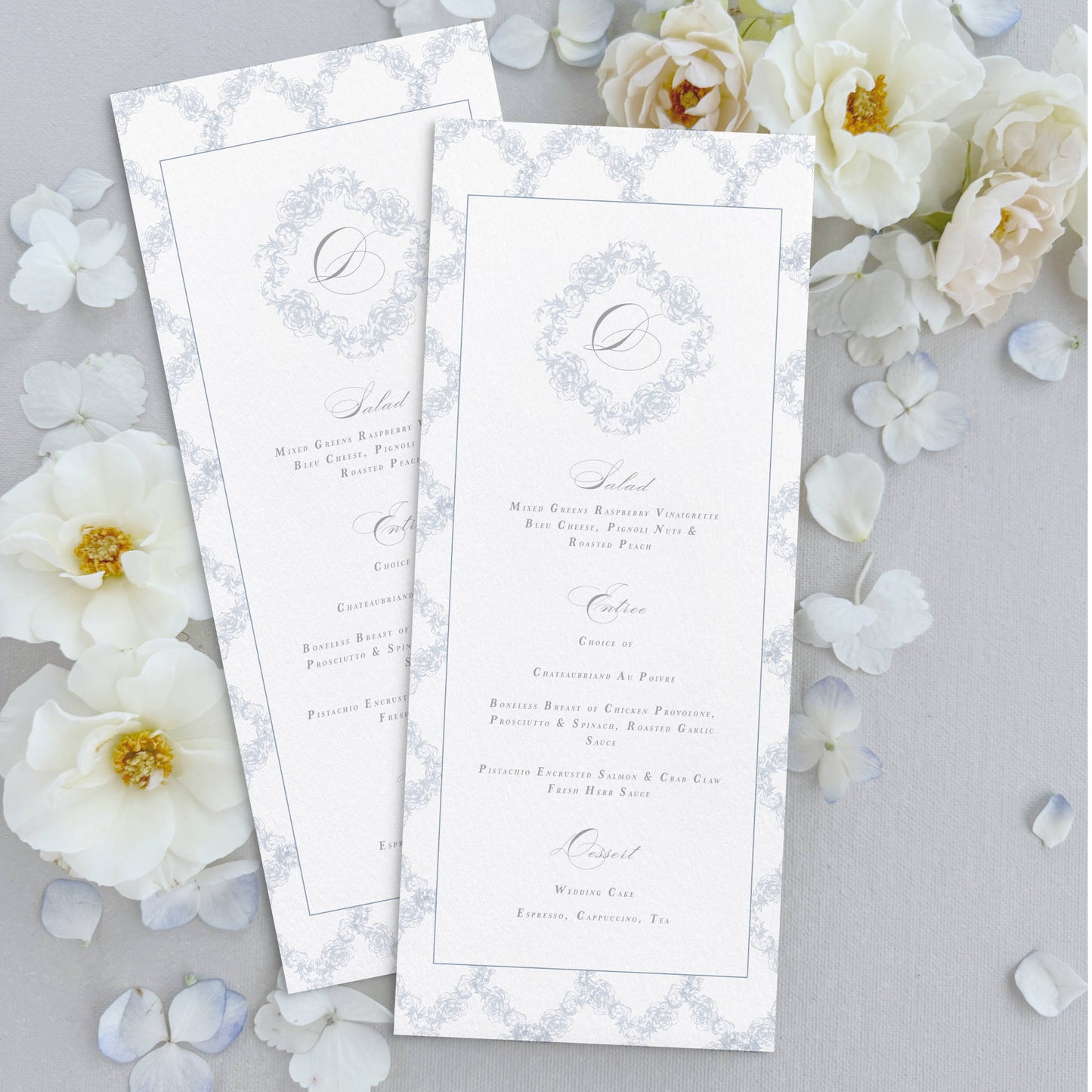 Classic Wedding Menu Card- Margaux