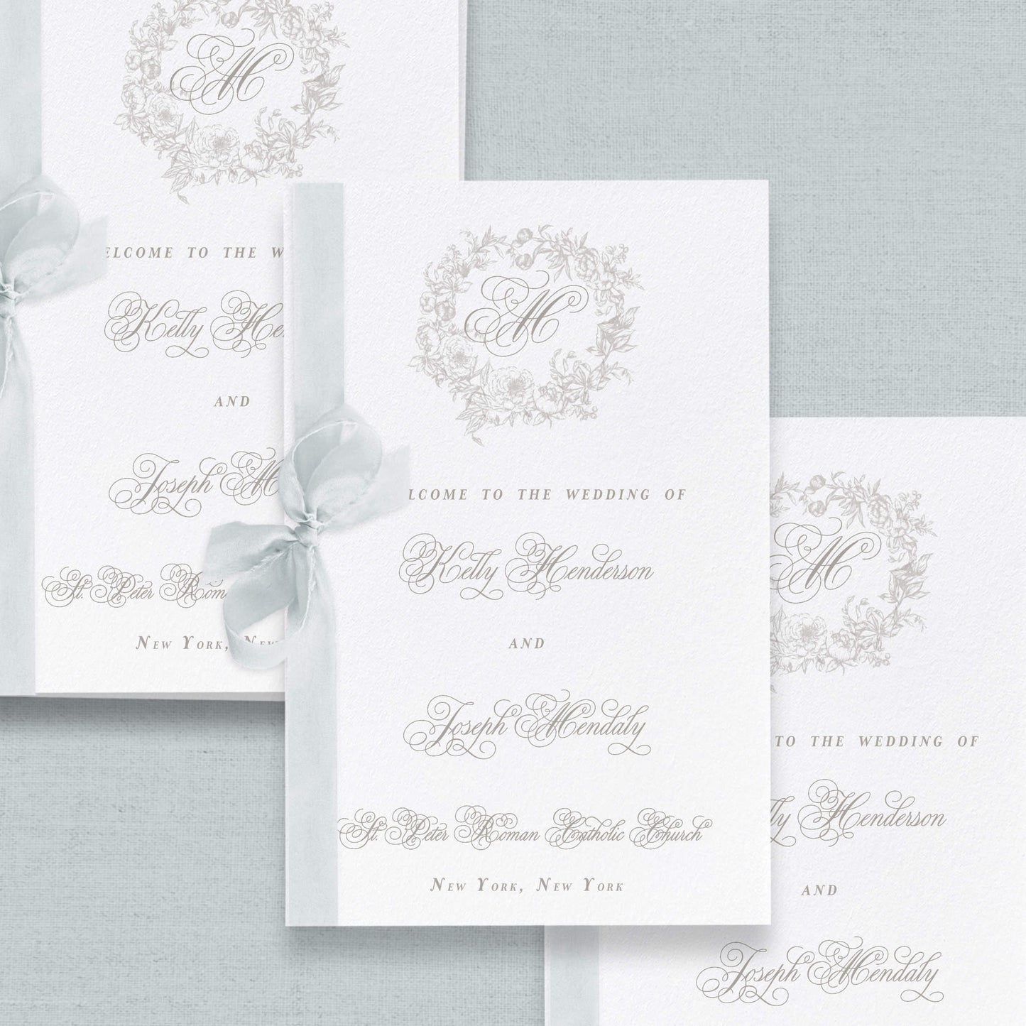 Elegant Simple Wedding Programs- Fleur