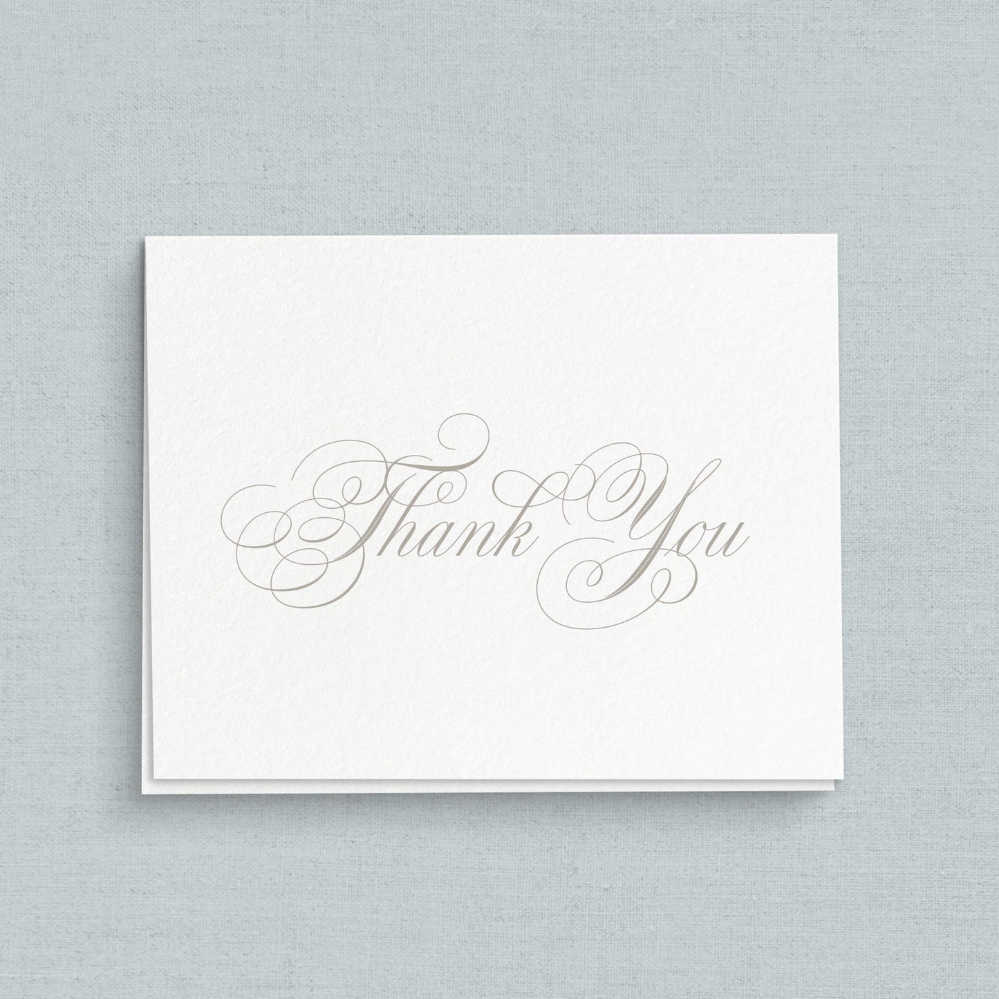Fancy Calligraphy Wedding Thank You Cards-Fleur