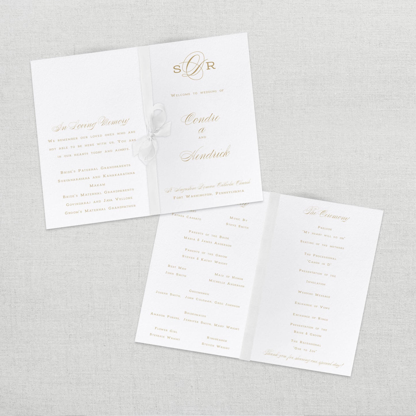 Serena Wedding Programs