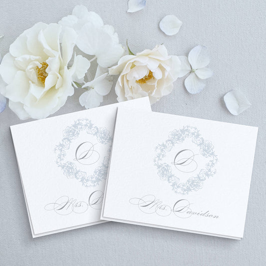 Monogram Stationery for Bridal Shower, Wedding or Teacher Gift